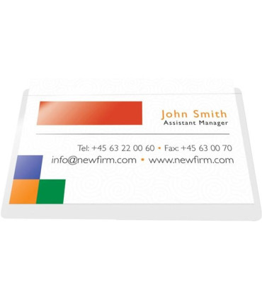 Samolepící obaly na vizitky Q-Connect - čiré, 60 x 95 mm, 10 ks