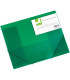 Desky Q-Connect A4 s gumičkou, transparentní, zelená