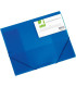 Desky Q-Connect A4 s gumičkou, transparentní, modrá