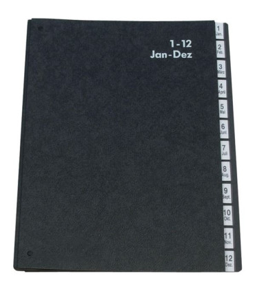 Třídicí kniha Q-Connect - A4, 1-12, černá