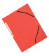 Desky s chlopněmi a gumičkou Q-Connect - A4, červené, 10 ks