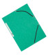 Desky s chlopněmi a gumičkou Q-Connect - A4, zelené, 10 ks