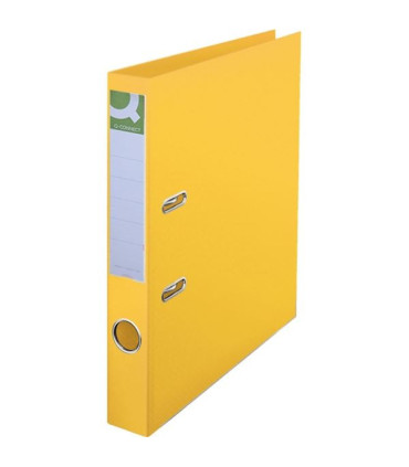 Pákový pořadač Q-Connect - A4, celoplastový, šíře hřbetu 5 cm, žlutý