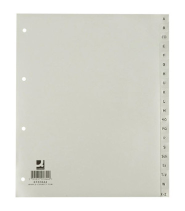Plastový rejstřík Q-Connect A4, A-Z, šedý