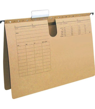 Závěsný rychlovazač Q-Connect - přír. hnědý, 25 ks