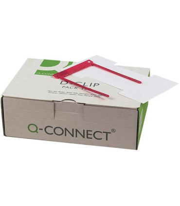Archivační spony Q-Connect - D-klip, červené, 100 ks