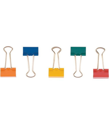 Kovové klipy Q-Connect - 19 mm, mix barev, 10 ks