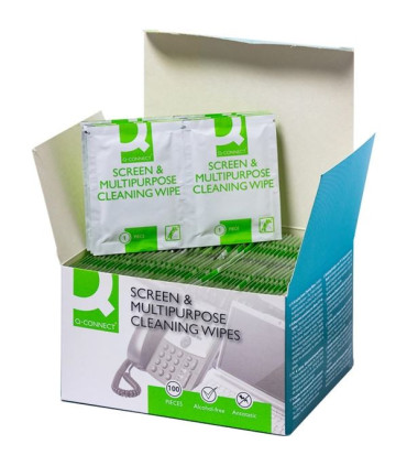 Čisticí utěrky Q-Connect na plasty, 100 ks