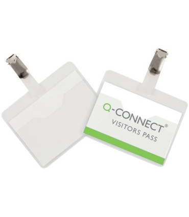 Visačka Q-Connect s klipsem, horizontální, 25 ks