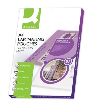 Laminovací kapsy Q-Connect, A4, 2x125 mic., 100 ks