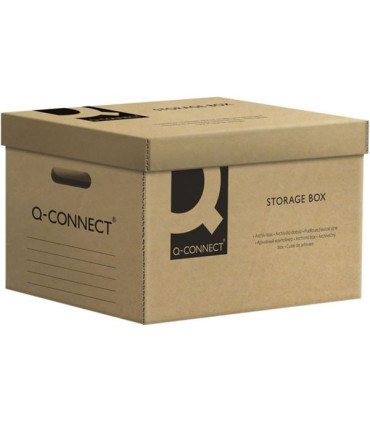 Archivační krabice Q-Connect - šedá, s víkem, 51,5 x 30,5 x 35 cm