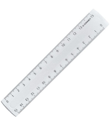 Plastové pravítko Q-Connect, 15 cm