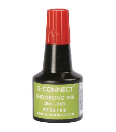 Razítková barva Q-Connect, 28ml, červená