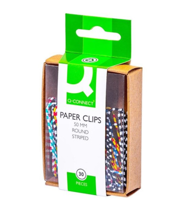 Kancelářské sponky Q-Connect 50 mm ,30ks,mix barev