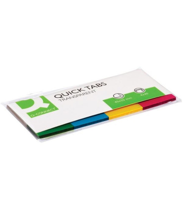 Plastové samolepicí záložky Q-Connect - mix 4 barev