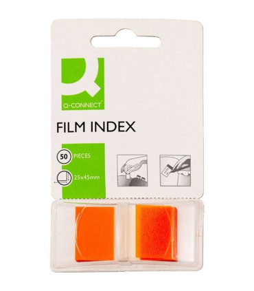 Samolepicí záložky Q-Connect, fóliové, oranžové