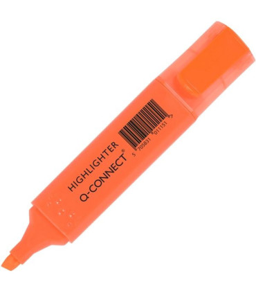 Zvýrazňovač Q-Connect, klínový hrot, oranžový