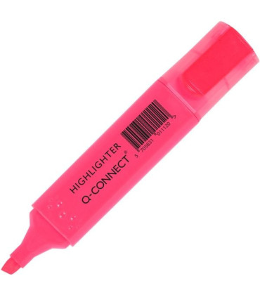 Zvýrazňovač Q-Connect, klínový hrot, růžový