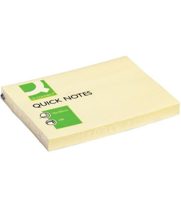 Samolepicí bločky Q-Connect QUICK, 76x102 mm,žlutý