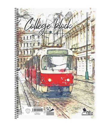 Blok, A4, se spirálou, 50 listů, linkovaný