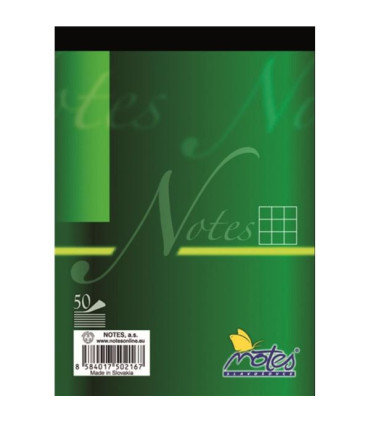 Poznámkový blok, A6, 50 listů, čtverečkovaný