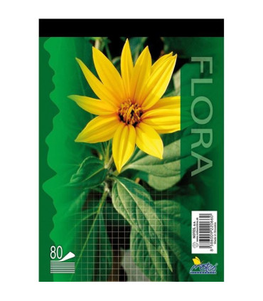 Poznámkový blok, A4, 80 listů, čtverečkovaný