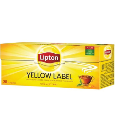 Černý čaj Lipton Yellow Label, 25x 2 g