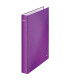 Čtyřkroužkový pořadač Leitz WOW, purpurový, hřbet 4 cm