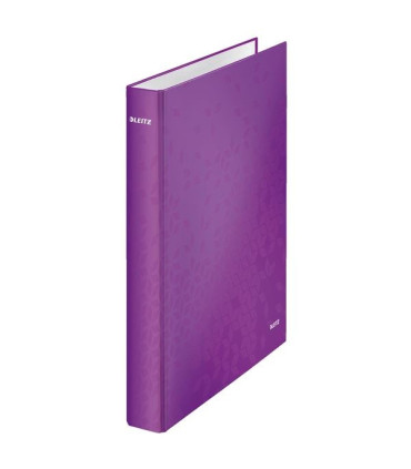 Čtyřkroužkový pořadač Leitz WOW, purpurový, hřbet 4 cm