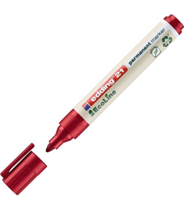 Permanentní popisovač edding Ecoline 21, červený