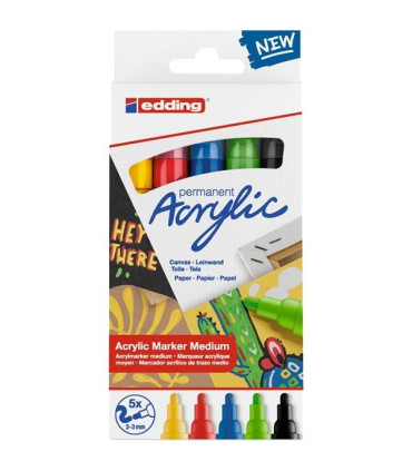 Popisovač akrylový e-5100/5 M, sada Basic