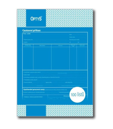 Cestovní příkaz - vyúčtování pracovní cesty , A4, 100 listů