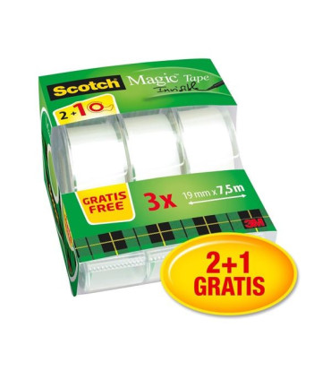 Lepicí páska Scotch Magic se zásobníkem, 2 + 1 zdarma