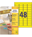 Snímatelné etikety, žluté, 45,7 x 21,2 mm, 960 ks