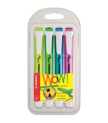 Zvýrazňovač Stabilo Swing Cool, sada 4 barev