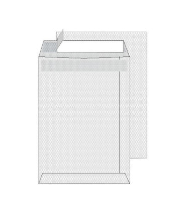 Obchodní tašky C5 s krycí páskou bílé, 500 ks