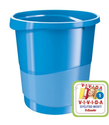 Odpadkový koš Esselte VIVIDA - plastový, 14 l, modrý