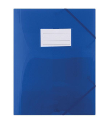 Desky s chlopněmi a gumičkou Donau - A4, plastové, modré, 1 ks