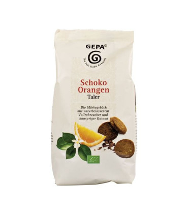 Bio sušenky s čokoládou a pomerančem, 125 g