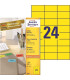 Žluté univerzální etikety, 70 x 37 mm, 2400 ks
