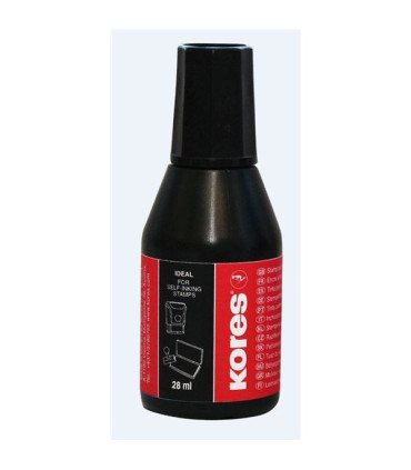 Razítková barva Kores, 28 ml, černá