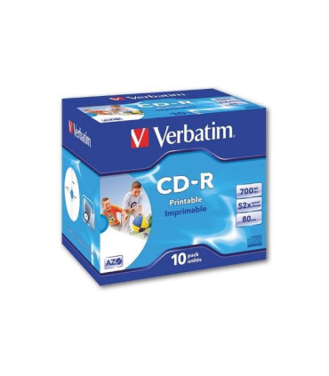 CD-R Verbatim Printable, standard box 10 ks
