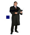 Advokátní talár, černá - modrá, muž