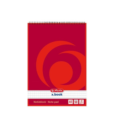 Blok Herlitz se spirálou nahoře A5, čtverečkovaný