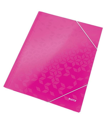 Desky s chlopněmi a gumičkou WOW A4, růžové