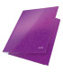 Desky s chlopněmi a gumičkou Leitz WOW - A4, purpurové, 1 ks