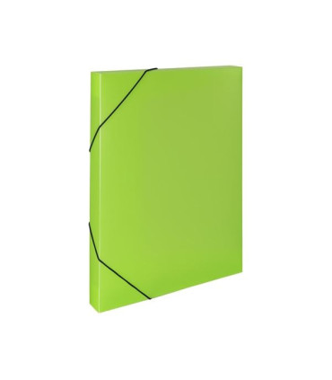 Box na spisy Opaline plastový, gumička A4, zel.