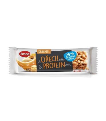 Tyčinka Emco ořech a protein, karamel,40g