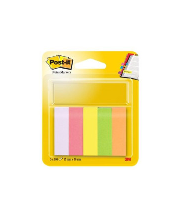 Značkovací bločky Post-it, 15 x 50 mm, mix barev