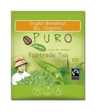 Černý čaj Puro - English breakfast, bio, Fairtrade, 25x 2 g
